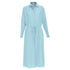 Women's Joseph Blue Silk Drawstring Long Sleeve Shirt Dress