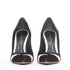 Women's Gianvito Rossi Black Suede White Leather Wavy Pumps