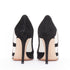 Women's Gianvito Rossi Black Suede White Leather Wavy Pumps