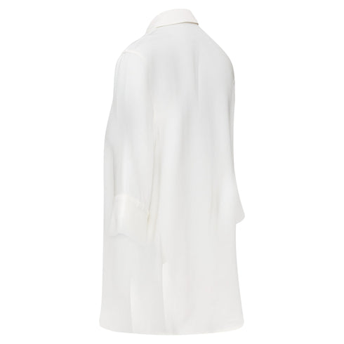 Women's Anine Bing White Cuffed Short Sleeve Shirt