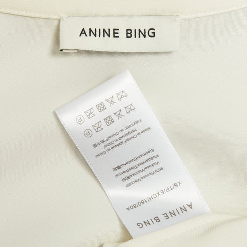 Women's Anine Bing White Cuffed Short Sleeve Shirt