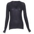 Women's Joseph Black Cashmere Semi Sheer V Neck Sweater