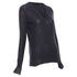 Women's Joseph Black Cashmere Semi Sheer V Neck Sweater