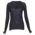 Women's Joseph Black Cashmere Semi Sheer V Neck Sweater