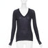Women's Joseph Black Cashmere Semi Sheer V Neck Sweater