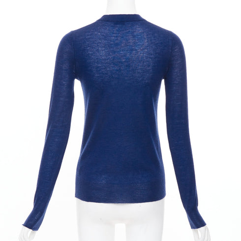 Women's Joseph Blue Cashmere Crew Neck Long Sleeve Sweater