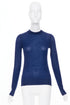 Women's Joseph Blue Cashmere Crew Neck Long Sleeve Sweater