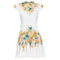 Women's Zimmermann Estelle White Multicolor Floral Belted Mini Dress