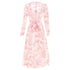 Women's Zimmermann 2024 Pink Floral Linen Silk Midi Dress