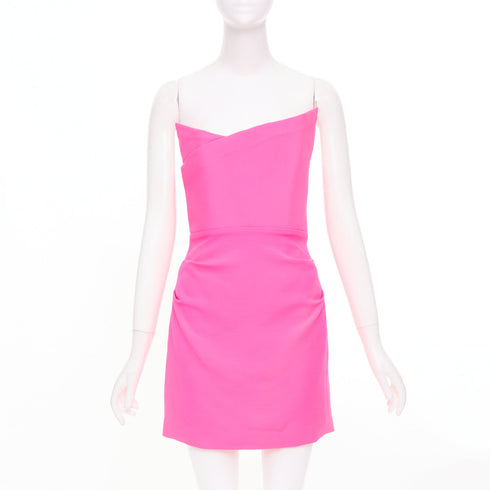 Women's Roland Mouret 2023 Pink Silk Wool Asymmetric Dress