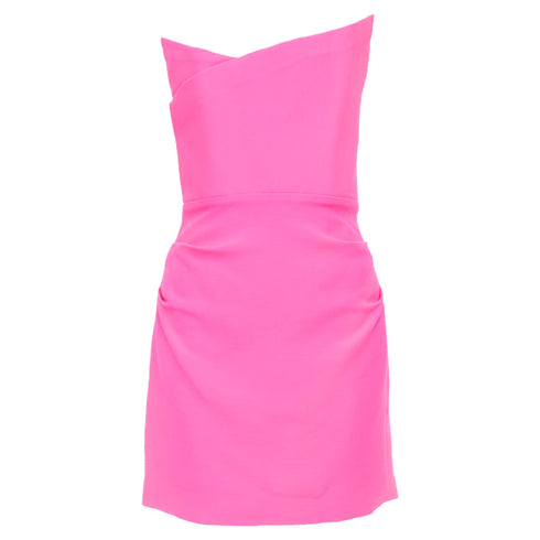 Women's Roland Mouret 2023 Pink Silk Wool Asymmetric Dress
