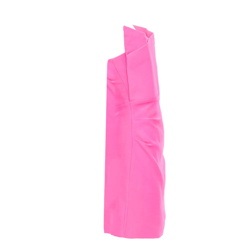 Women's Roland Mouret 2023 Pink Silk Wool Asymmetric Dress