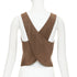 Women's Giorgio Armani Brown Silk Satin Waistcoat Vest