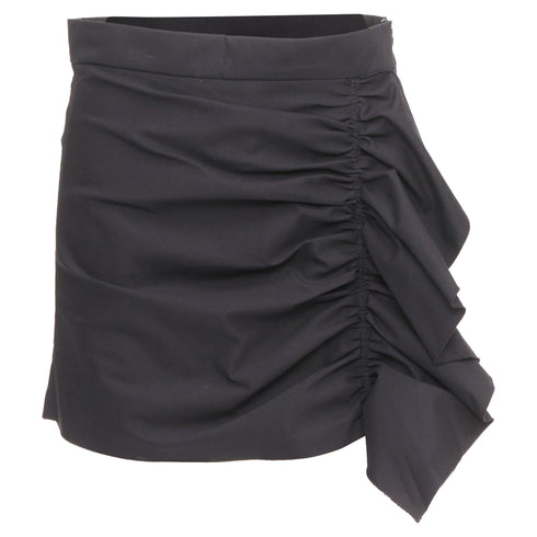 Women's Red Valentino Black High Waisted Ruffle Skorts