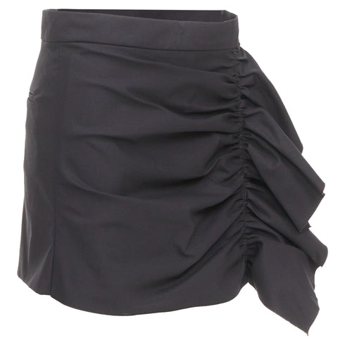 Women's Red Valentino Black High Waisted Ruffle Skorts
