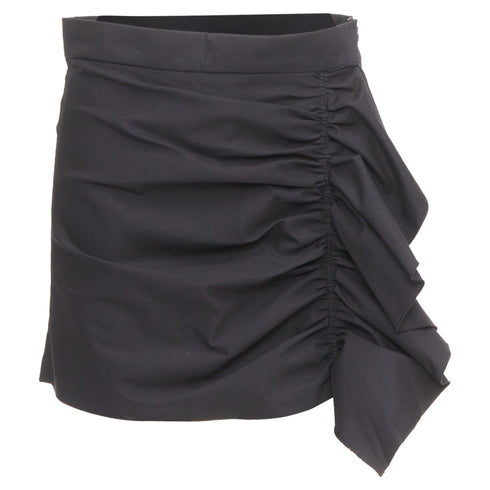Women's Red Valentino Black High Waisted Ruffle Skorts