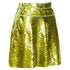 Women's Dsquared2 Green Sequin Piping Skater Skirt