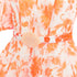Women's Zimmermann Postcard Orange Silk Floral Puff Sleeve Dress
