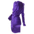 Women's Alexandre Vauthier Purple Silk Satin Crystal Buckle Dress