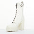Women's Giuseppe Zanotti Cubalibre White Leather Block Heel Boots