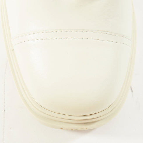 Women's Giuseppe Zanotti Cubalibre White Leather Block Heel Boots