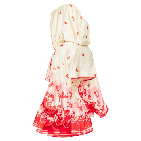 Women's Zimmermann 2023 High Tide Silk Printed Hooded Dress