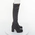 Women's Giuseppe Zanotti Circus Black Leather Cap Toe Boots