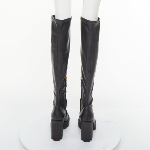 Women's Giuseppe Zanotti Circus Black Leather Cap Toe Boots