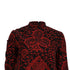 Women's Dior Graphic-Print Long Sleeve Mini Dress in Red Cotton