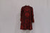 Women's Dior Graphic-Print Long Sleeve Mini Dress in Red Cotton