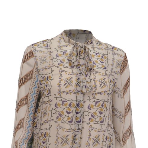 Women's Dior Printed Pleated Mini Dress in Multicolor Silk