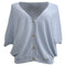 Women's Ba&Sh Basem Button-Down Short Sleeve Cardigan in Blue Modal