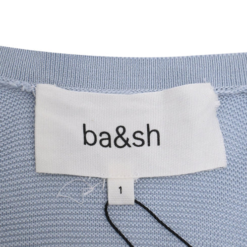 Women's Ba&Sh Basem Button-Down Short Sleeve Cardigan in Blue Modal