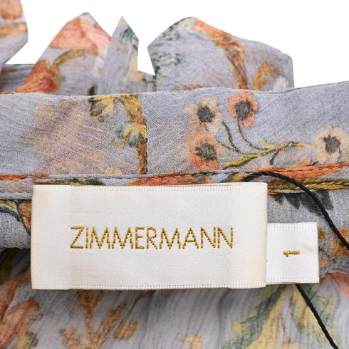 Women's Zimmermann Floral-Print Ruffled Mini Dress in Multicolor Silk