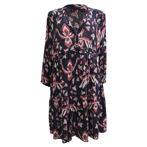 Women's Ba&Sh Calix Leaf-Print Mini Dress in Multicolor Viscose