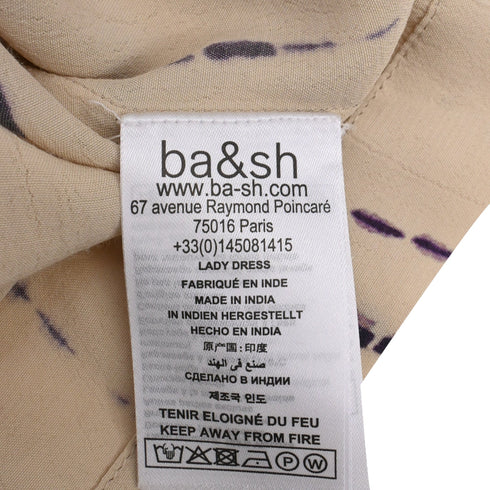 Women's Ba&Sh Isabella Tie-Dyed Mini Dress in Cream Viscose