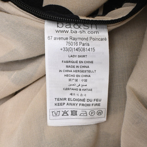 Women's Ba&Sh Printed Midi Skirt in Beige Viscose