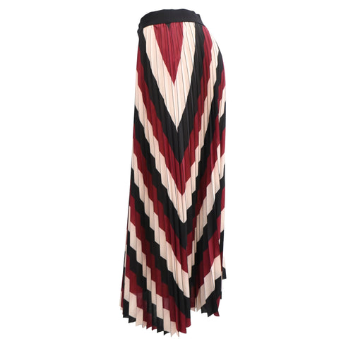 Women's Ba&Sh Hendy Pleated Midi Skirt in Multicolor Polyester