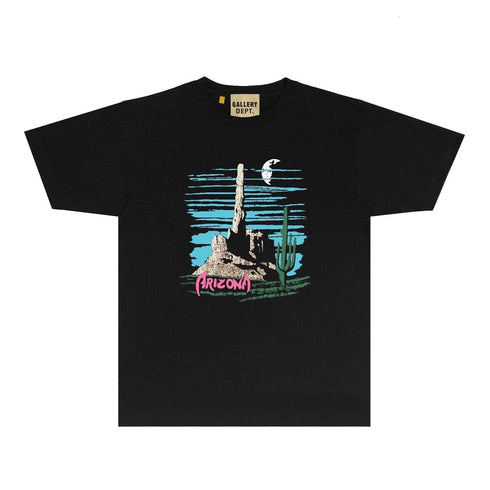 Gallery Dept T Shirt Retro Printed Loose Short-Sleeved Shirt