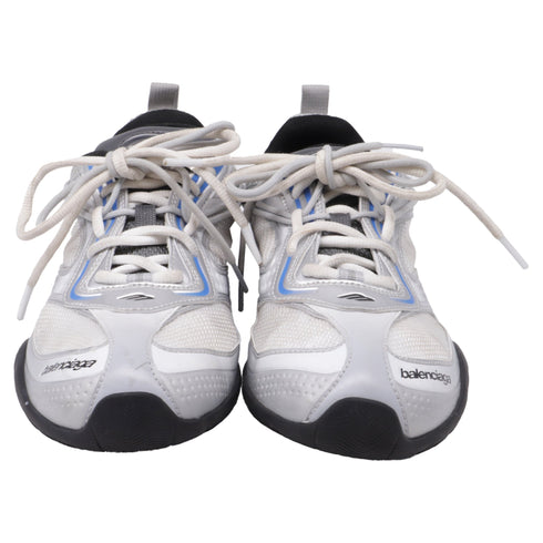 Men's Balenciaga Radar Gradient Lines Sneakers in Silver Polyester