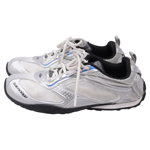 Men's Balenciaga Radar Gradient Lines Sneakers in Silver Polyester