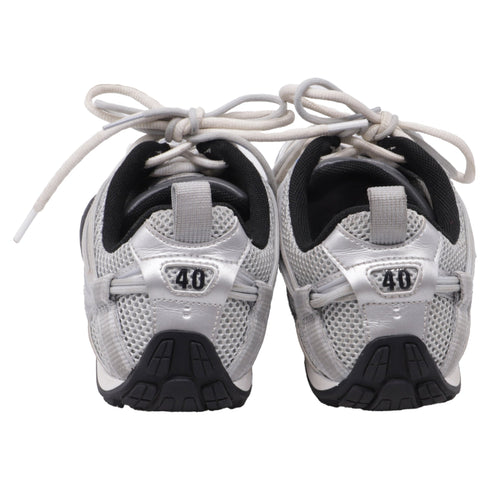 Men's Balenciaga Radar Gradient Lines Sneakers in Silver Polyester
