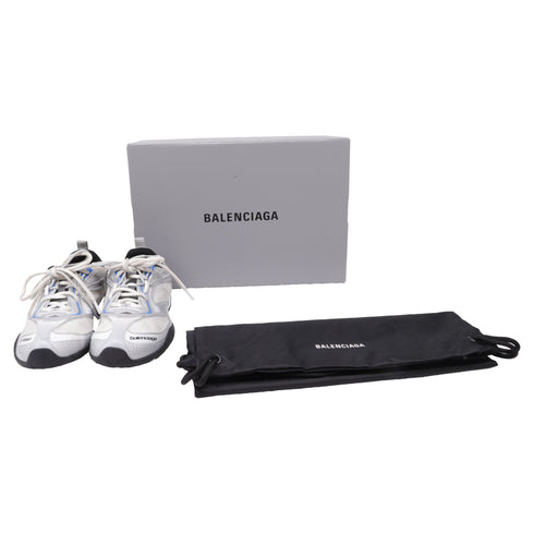 Men's Balenciaga Radar Gradient Lines Sneakers in Silver Polyester