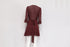 Women's Reformation Wrap-Accent Mini Dress in Burgundy Viscose