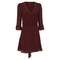 Women's Reformation Wrap-Accent Mini Dress in Burgundy Viscose