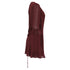 Women's Reformation Wrap-Accent Mini Dress in Burgundy Viscose
