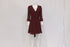 Women's Reformation Wrap-Accent Mini Dress in Burgundy Viscose