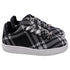 Men's Burberry Check-Knit Box Sneakers in Black and White Polyester