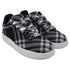 Men's Burberry Check-Knit Box Sneakers in Black and White Polyester