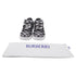 Men's Burberry Check-Knit Box Sneakers in Black and White Polyester
